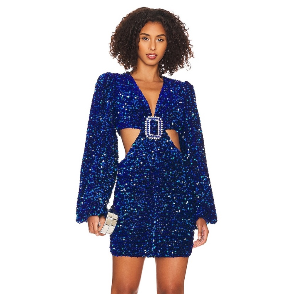 Line & Dot Blue Sequin Dress